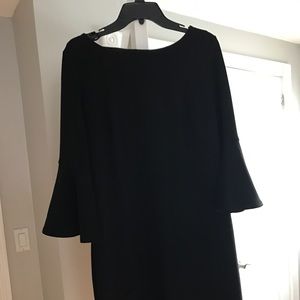 Calvin Klein classy black dress with bell sleeves